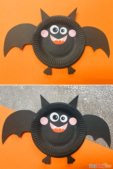 Paper Plate Bat - Easy Peasy and Fun