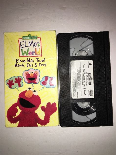 Elmo's World VHS Elmo Has Two Hands Ears & Feet-SESAME STREET-RARE ...