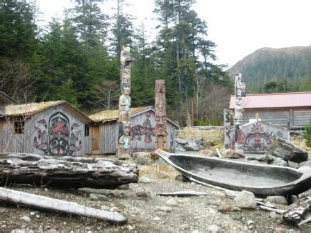 Native American Totem Poles at Potlatch Park in Ketchikan Alaska