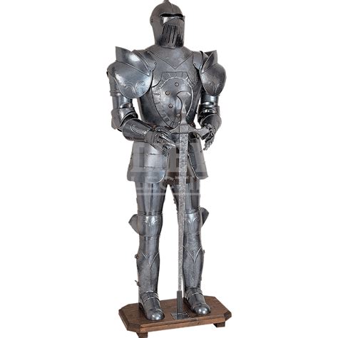 Body Armor Suits, Suit Of Armor, Renaissance Knight, Illustration Example, Wooden Display Stand ...