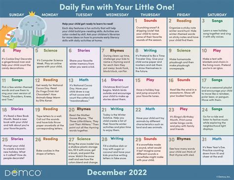 Early Literacy Activities — December 2022: Activities, Books, and More!