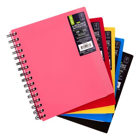 Pen + Gear 5-Subject Spiral Notebook, 8.26" x 6.75" (Assorted Colors) - Walmart.com