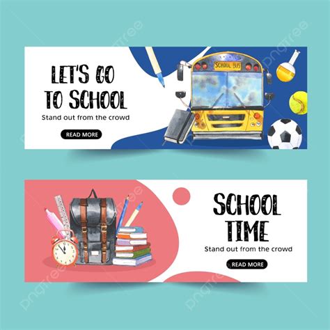 School Banner Design With Template Download on Pngtree