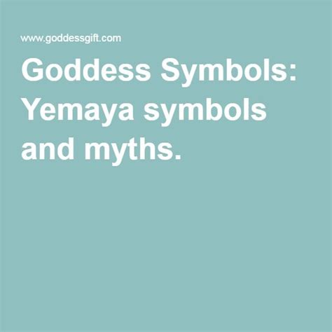 Goddess Symbols: Yemaya symbols and myths. | Goddess symbols, Goddess, Symbols