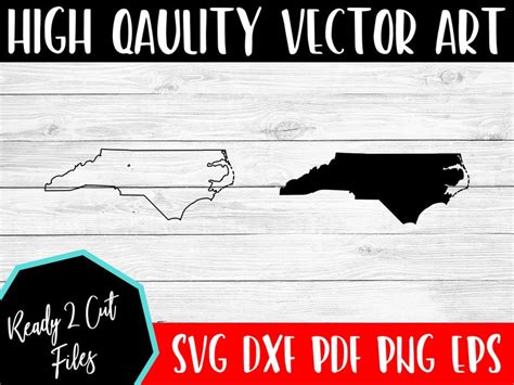 North Carolina Outline SVG Files North Carolina Cut Files - Etsy