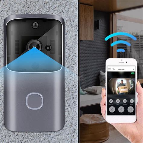 WiFi Wireless Video Doorbell Two Way Talk Smart Door Bell Security Camera PIR Security ...