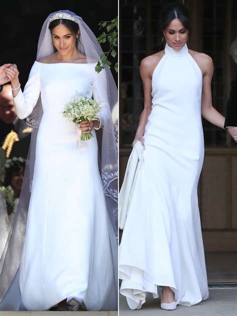 Comparing Meghan Markle's First and Second Wedding Dresses