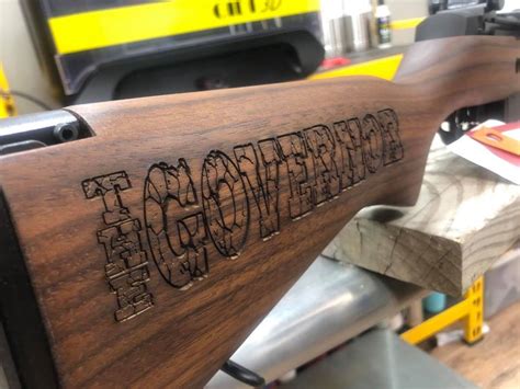 Laser Engraved Wooden Rifle Stock - Toms Custom Guns