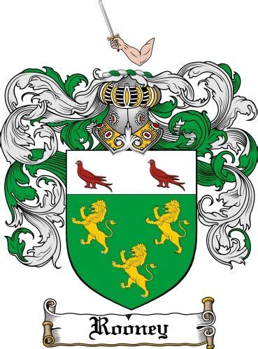 $7.99 Rooney Coat of Arms Rooney Family Crest Instant Download | Family ...