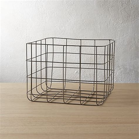 black wire basket | CB2