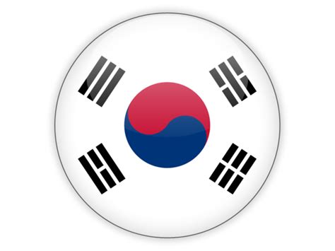 Round icon. Illustration of flag of South Korea