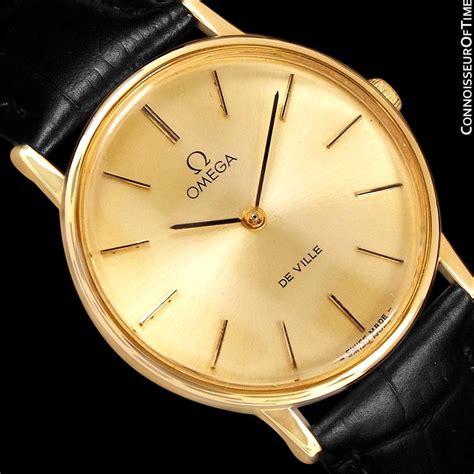 1980 Omega De Ville Vintage Mens Handwound Ultra Thin Dress Watch - 18 ...