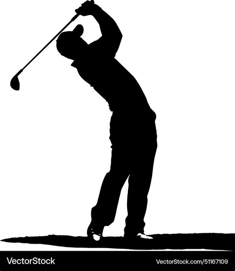 Golfer silhouette Royalty Free Vector Image - VectorStock