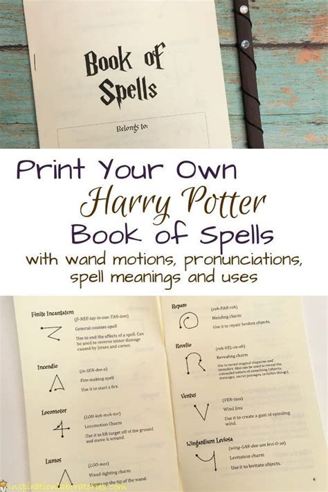 Printable Harry Potter Wand Movements - Printable Words Worksheets