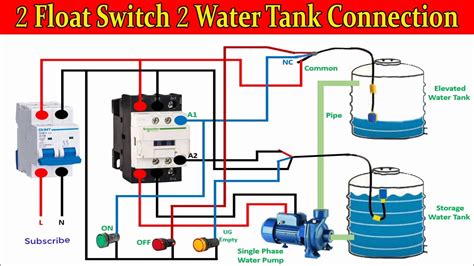 2 Float Switch 2 Water Tank Wiring Connection Diagram Water Pump Motor ...