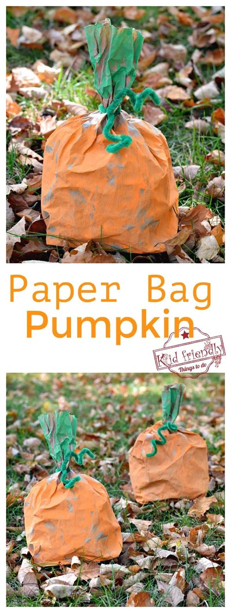 Easy and Fun Paper Bag Pumpkin Craft for Kids to Make