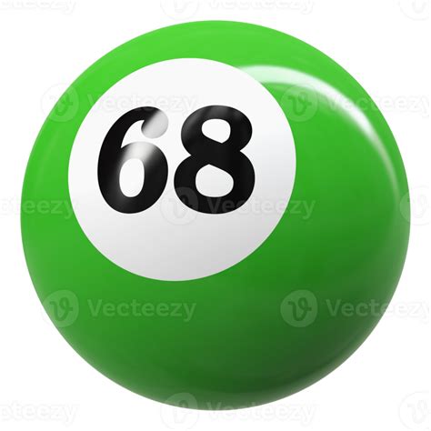 68 number 3d ball green 36307405 PNG