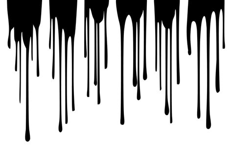 Black ink paint dripping element set transparent vector illustrations 25257704 Vector Art at ...