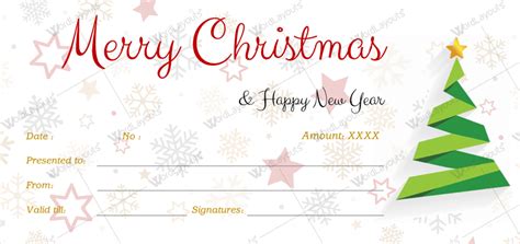 10 best printable holiday gift certificate template printableecom - free christmas gift ...