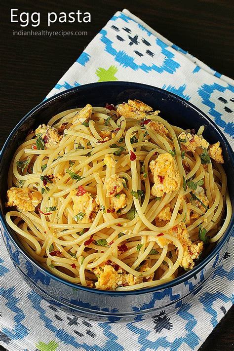 Egg Spaghetti Scrambled Egg Pasta Swasthi S Recipes | indianhealthyrecipes