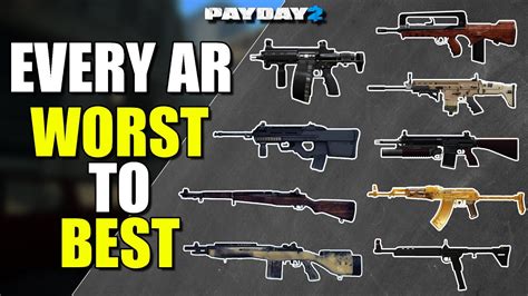 Every ASSAULT RIFLE ranked WORST to BEST (Payday 2) - YouTube