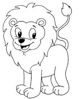 gambar kartun singa hitam putih - Dave Ortega