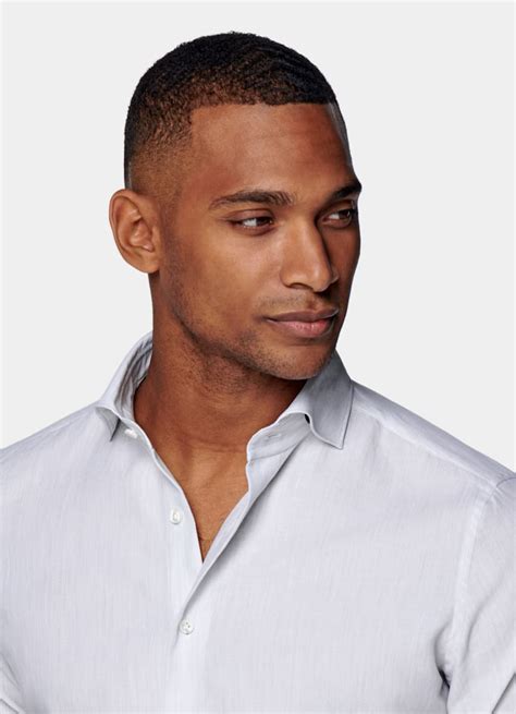 Light Grey Slim Fit Shirt | Egyptian Cotton | Suitsupply Online Store