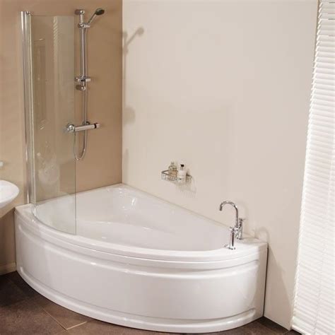 £315.95 Vienna Offset Left Hand Shower Bath | Corner bath shower, Corner tub shower, Corner tub ...