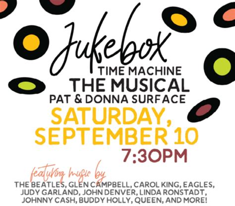 Jukebox Time Machine: A Musical Experience 9/10/22 | Cultural Center | Cultivating the Arts ...