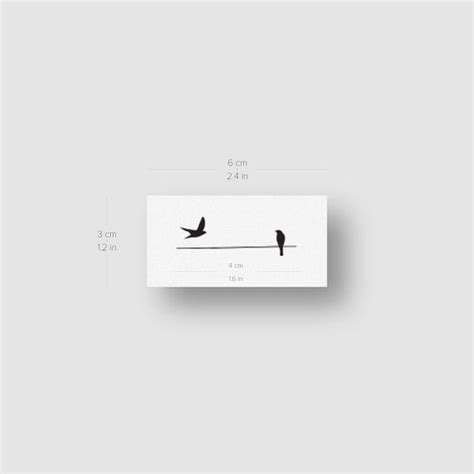 Birds On A Wire Temporary Tattoo - Set of 3 – Little Tattoos