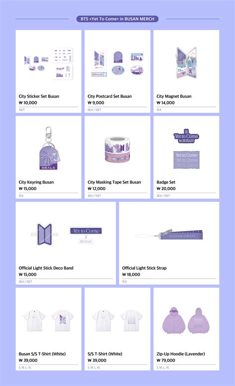 [MERCH] "Yet to Come" in Busan Official Collection — US BTS ARMY