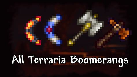 All Terraria Boomerangs (Guide) - Terraria 1.4 - YouTube