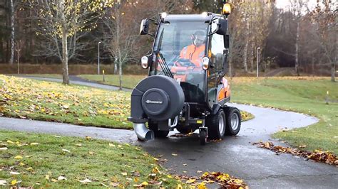 Leaf blower attachment on a front mower - YouTube