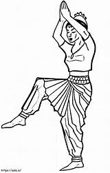 Indian Dance coloring Page sketch template