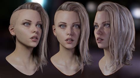 ArtStation - Girl with hair, Jacob Thomas | Woman face, Character modeling, Portrait