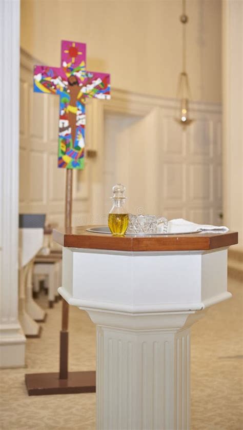 Baptism - catholic font stock photo. Image of sanctification - 121509012