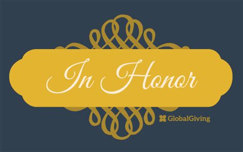 Donate in Honor - GlobalGiving