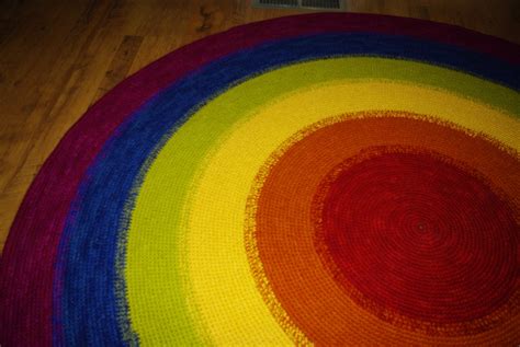 Round Rug Rainbow/rug/area Rugshandmade Rug/carpet/wool | Etsy