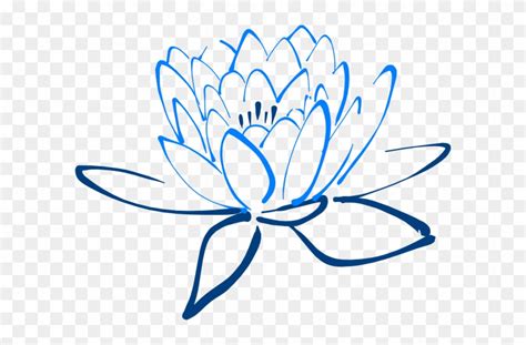 Blue Lotus Flower Vector - Free Transparent PNG Clipart Images Download