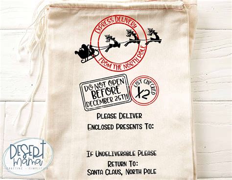 Free Santa Sack Svg Files - imperial letter stamps