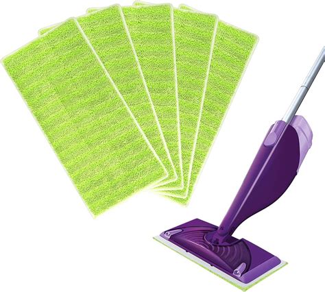 KEEPOW Reusable Mop Pads Compatible with Swiffer WetJet, Replacement Microfiber Refills for Wet ...