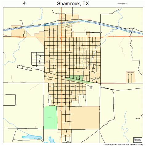 Shamrock Texas Street Map 4867160