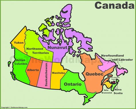 Free Printable Map Of Canada Provinces And Territories - Printable Maps