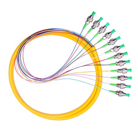 12 Strand 9/125 Fiber Optic Pigtail 1.2m FC/APC Single Mode,12 fiber pigtail-in Fiber Optic ...