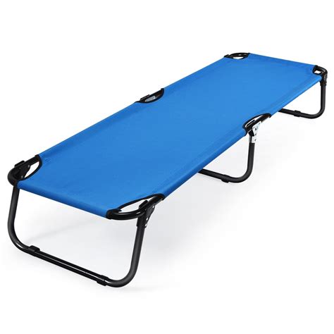 Patiojoy Outdoor Camping Cot Folding Camping Bed Sleeping Bed for Kids & Adult - Walmart.com ...