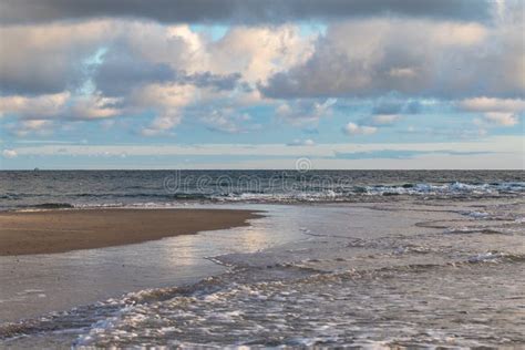 Waves of Skagerrak and Kattegat Meeting at Grenen, Skagen, the North Point of Denmark. Stock ...