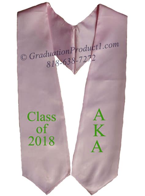 Alpha Kappa Alpha Light Pink Greek Graduation Stole and Sashes from - GraduationProduct1.com