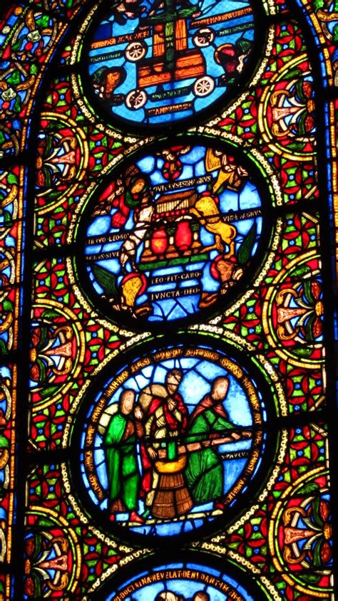 Stained glass window Abbey of St. Denis, Paris, France. | Stained glass, Art, Arth