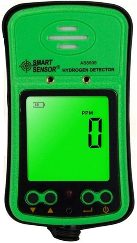 Portable H2 Gas Detector 0~1000ppm LCD Display Rechargeable Li-battery Powered Alarm Handheld ...