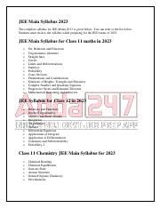 JEE-Main-Syllabus-2023.pdf - JEE Main Syllabus 2023 The complete ...